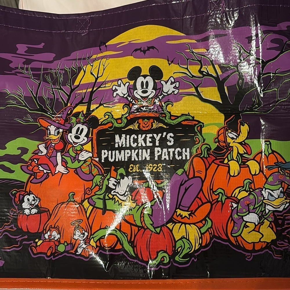 NWT  Disney Parks Mickey’s  Pumpkin Patch 2 Sided Halloween Party Bag- - Picture 13 of 13